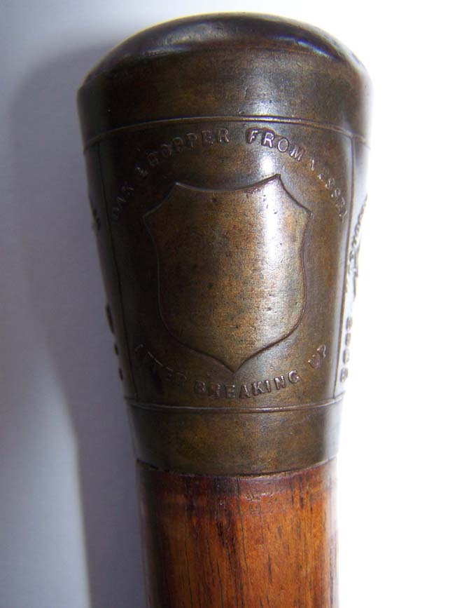 A Rare Cane made from salvaged wood and copper from Admiral Nelson's Flagship HMS FOUDROYANT — image 4